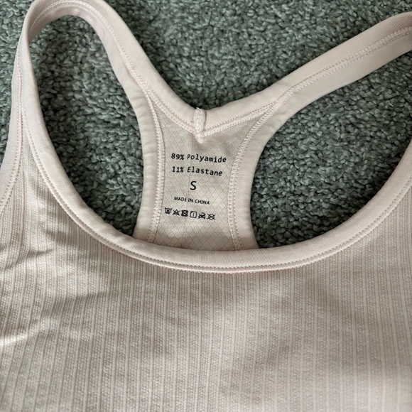 Bundle of 2 Padded Ribbed Tank Top Set - Pink and Blue - Picture 4 of 9